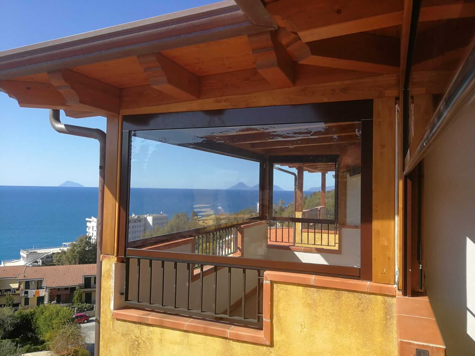Festnight Tenda Laterale Per Balcone E Terrazzo 100x250 Cm - Protezione Da Vento E Sole, Tenda A Rullo Oscurante Con Montaggio A Parete/soffitto, Rossa